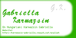 gabriella karmazsin business card